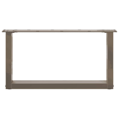 vidaXL Coffee Table Legs U-Shaped 2 pcs Natural Steel 60x(30-31) cm Steel