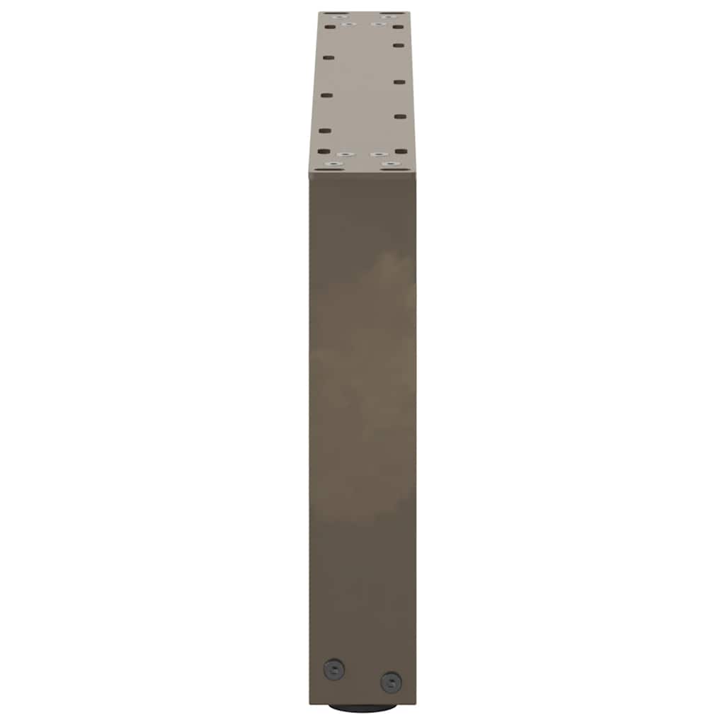 vidaXL Coffee Table Legs U-Shaped 2 pcs Natural Steel 60x(30-31) cm Steel