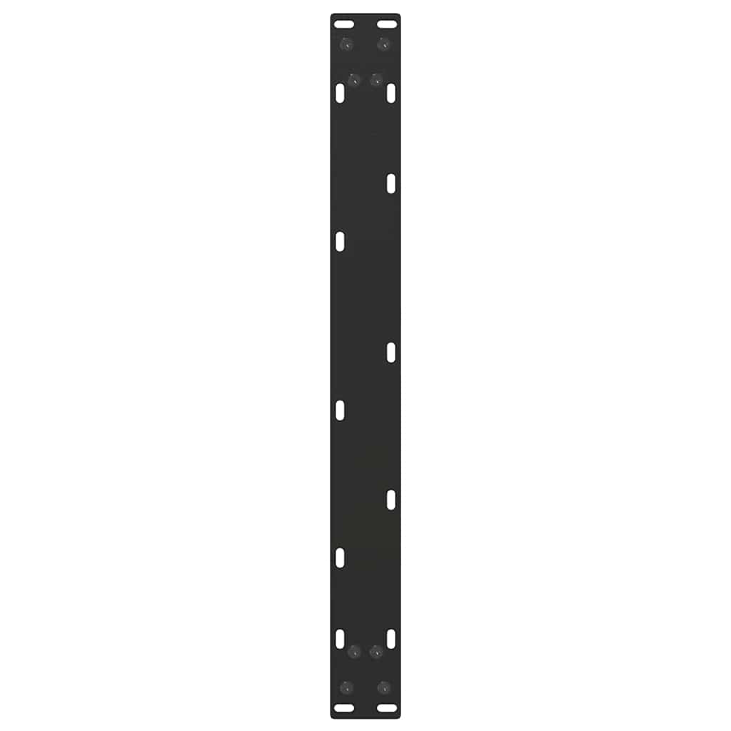 vidaXL Coffee Table Legs U-Shaped 2 pcs Black 70x(30-31) cm Steel