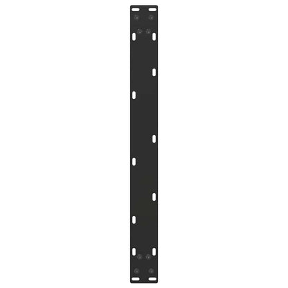 vidaXL Coffee Table Legs U-Shaped 2 pcs Black 70x(30-31) cm Steel