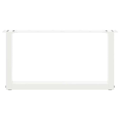 vidaXL Coffee Table Legs U-Shaped 2 pcs White 70x(30-31) cm Steel
