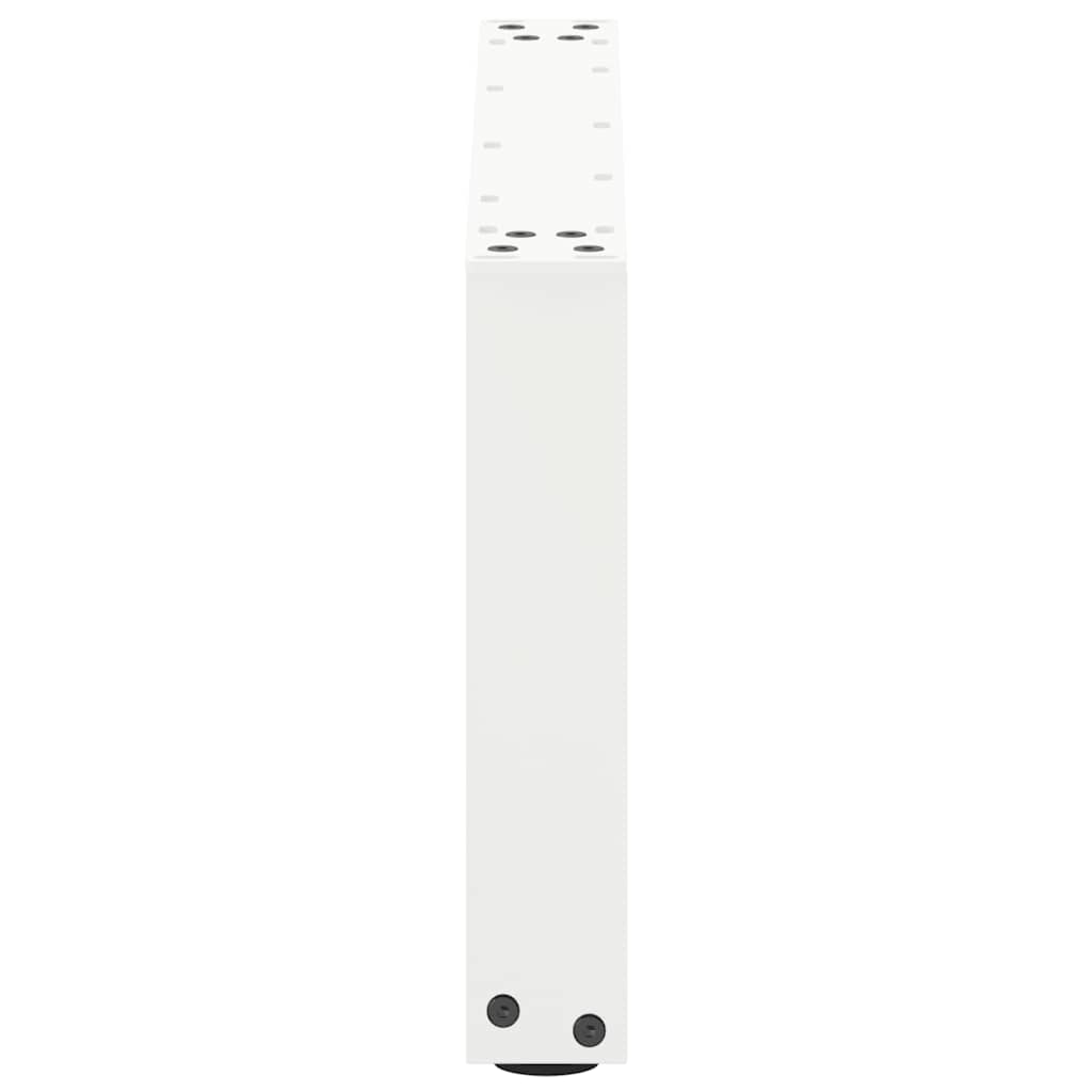 vidaXL Coffee Table Legs U-Shaped 2 pcs White 70x(30-31) cm Steel