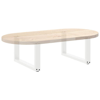 vidaXL Coffee Table Legs U-Shaped 2 pcs White 70x(30-31) cm Steel
