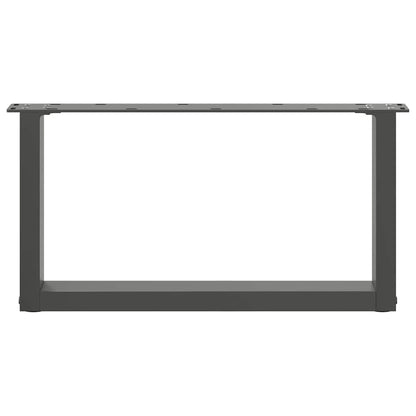 vidaXL Coffee Table Legs U-Shaped 2 pcs Anthracite 70x(30-31) cm Steel