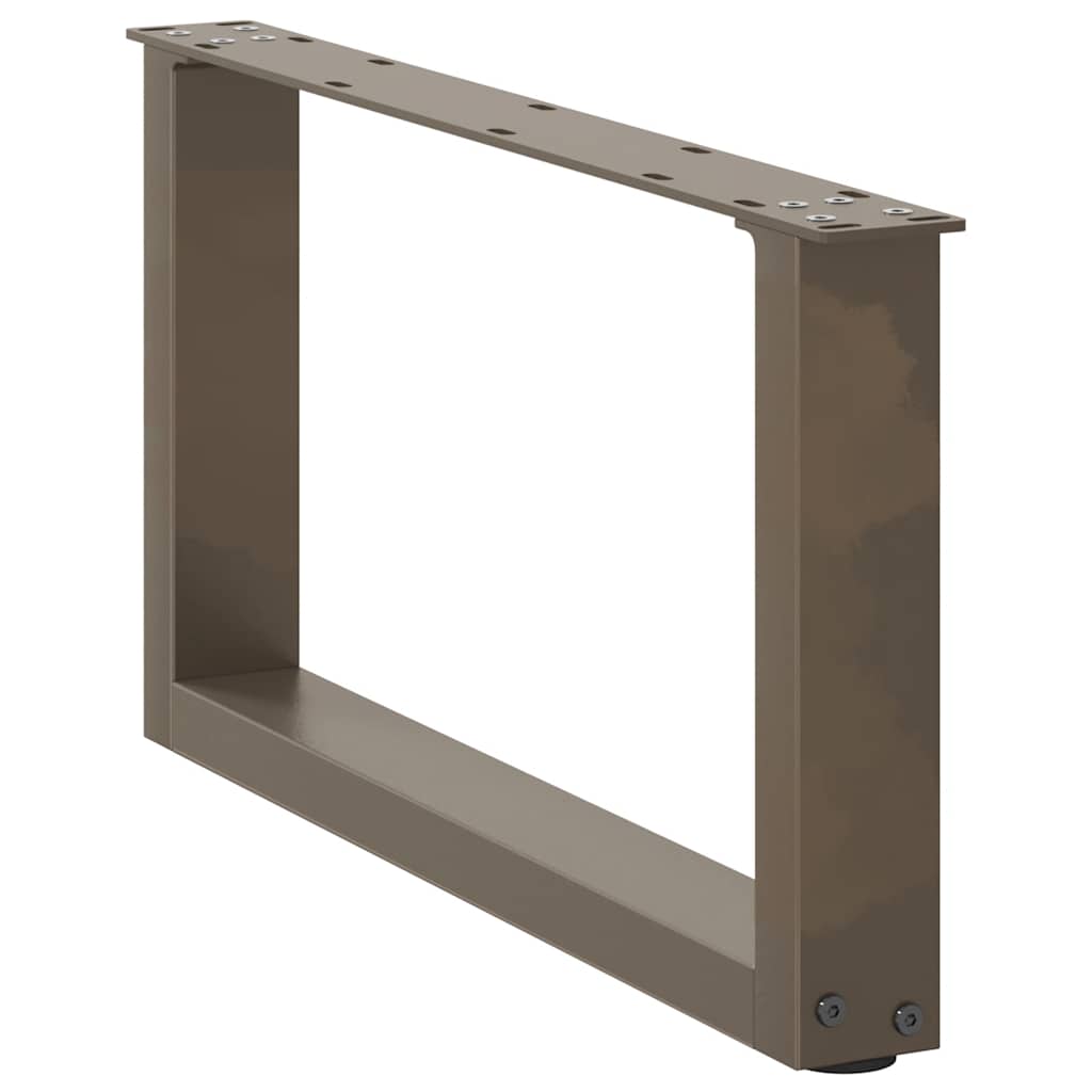 vidaXL Coffee Table Legs U-Shaped 2 pcs Natural Steel 70x(30-31) cm Steel