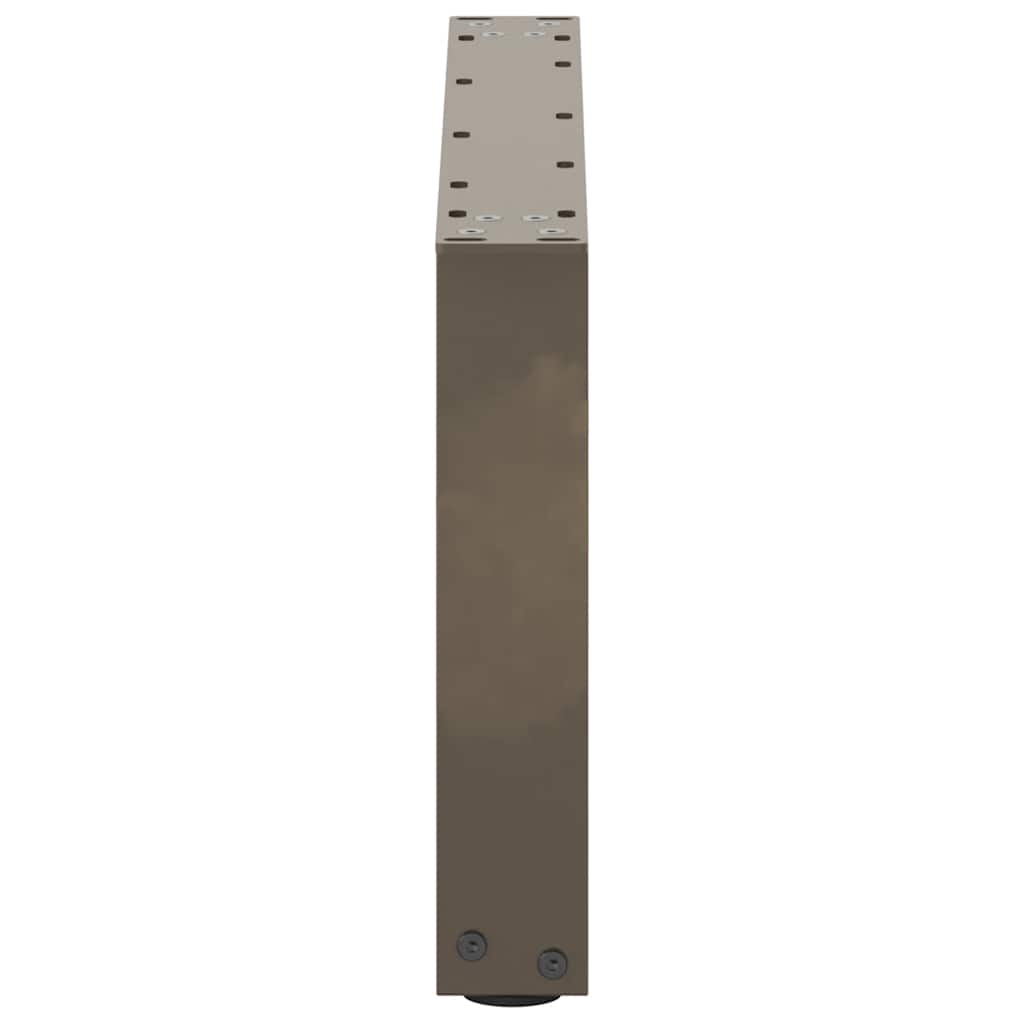 vidaXL Coffee Table Legs U-Shaped 2 pcs Natural Steel 70x(30-31) cm Steel