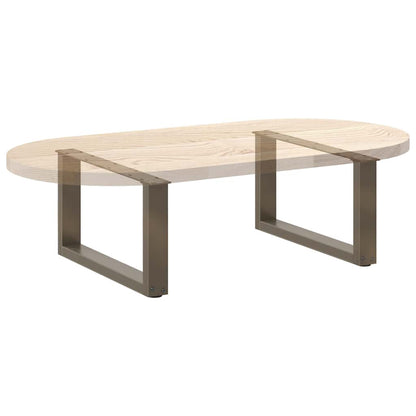 vidaXL Coffee Table Legs U-Shaped 2 pcs Natural Steel 70x(30-31) cm Steel