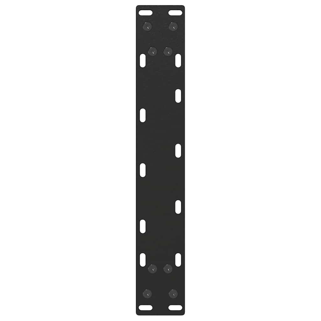 vidaXL Coffee Table Legs U-Shaped 2 pcs Black 28x(42-43) cm Steel