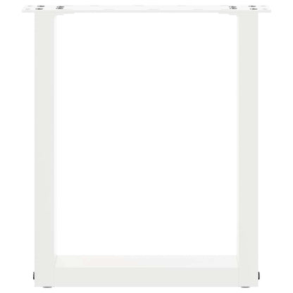 vidaXL Coffee Table Legs U-Shaped 2 pcs White 28x(42-43) cm Steel