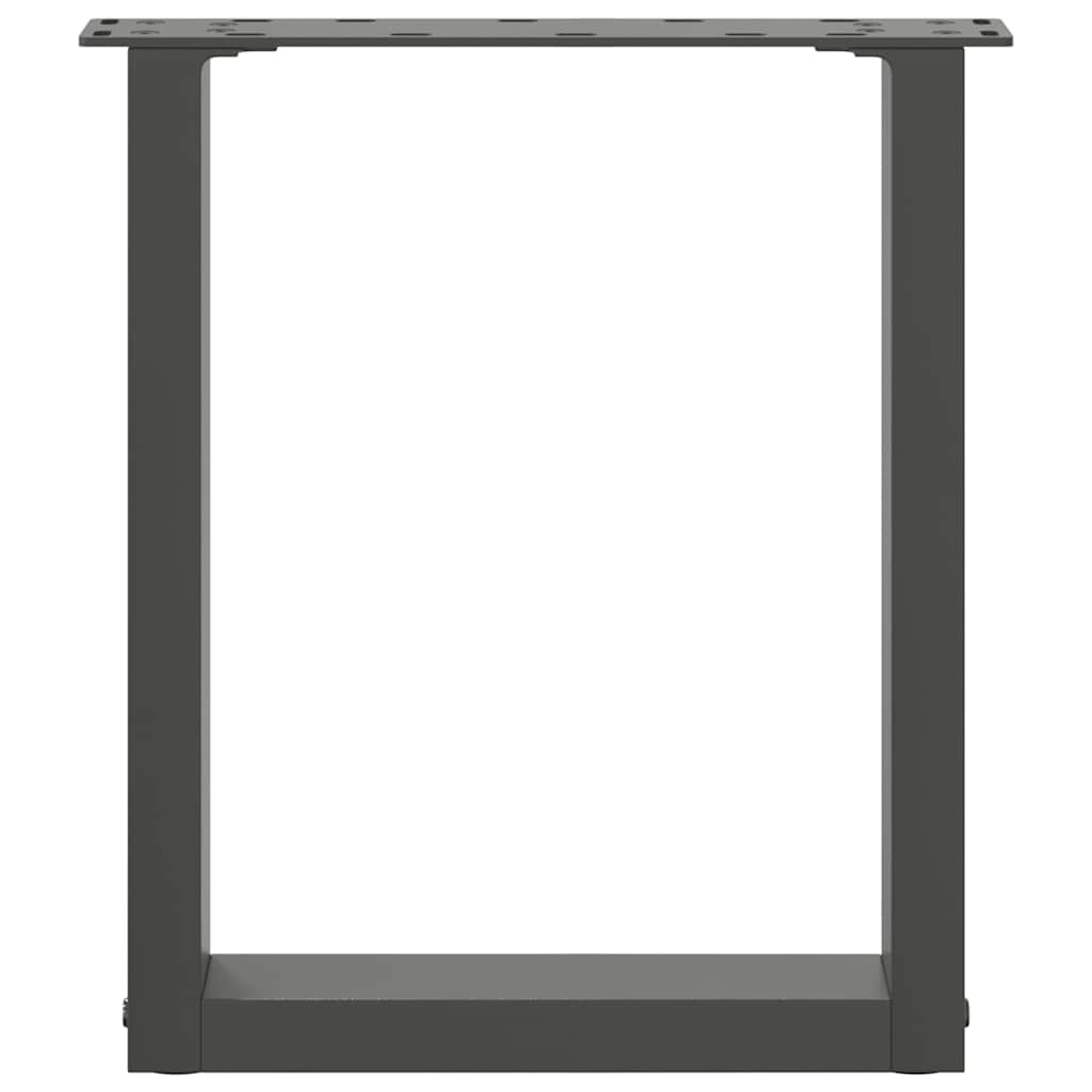 vidaXL Coffee Table Legs U-Shaped 2 pcs Anthracite 28x(42-43) cm Steel
