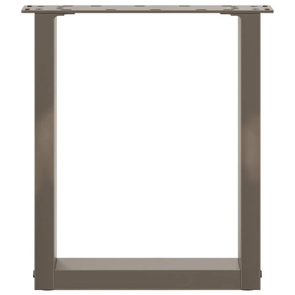 vidaXL Coffee Table Legs U-Shaped 2 pcs Natural Steel 28x(42-43) cm Steel