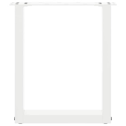 vidaXL Coffee Table Legs U-Shaped 2 pcs White 38x(42-43) cm Steel