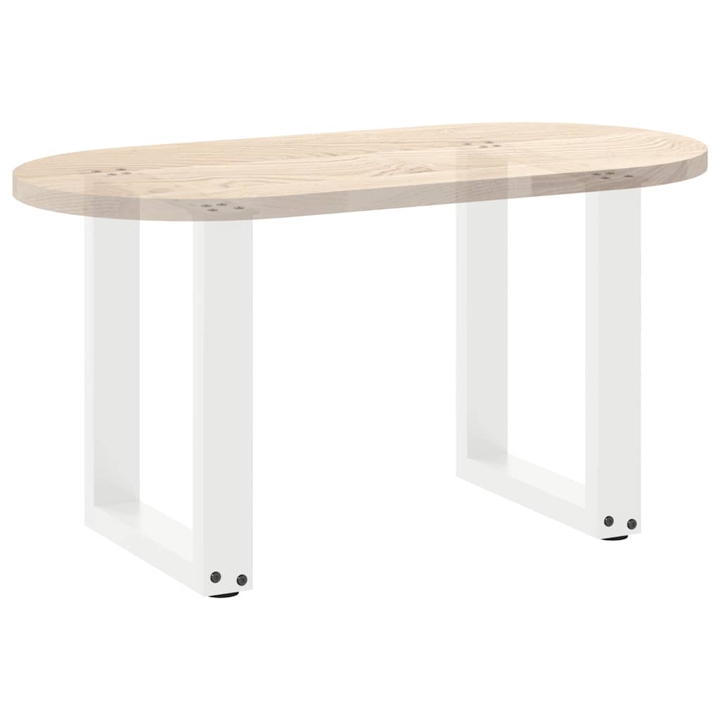 vidaXL Coffee Table Legs U-Shaped 2 pcs White 38x(42-43) cm Steel