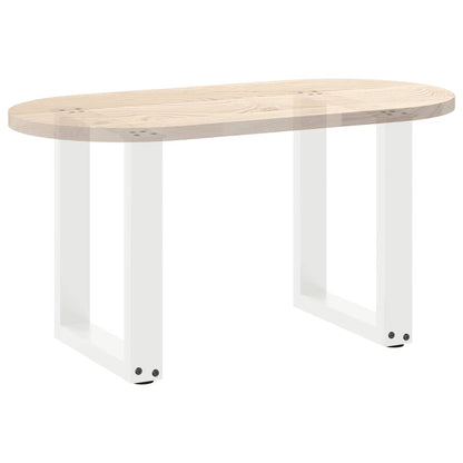 vidaXL Coffee Table Legs U-Shaped 2 pcs White 38x(42-43) cm Steel