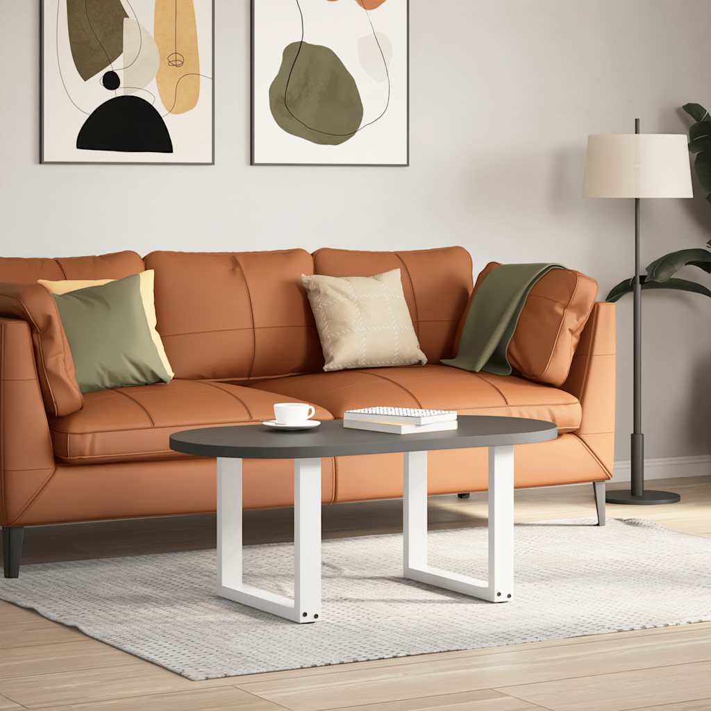 vidaXL Coffee Table Legs U-Shaped 2 pcs White 50x(42-43) cm Steel
