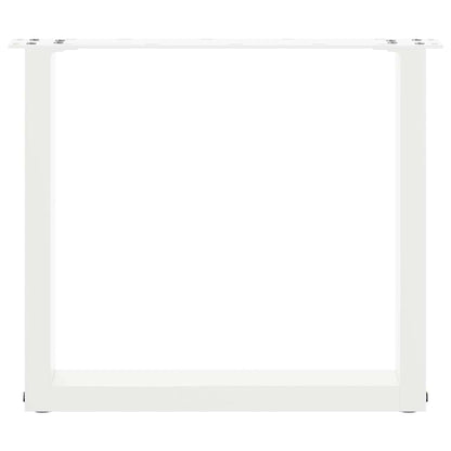 vidaXL Coffee Table Legs U-Shaped 2 pcs White 50x(42-43) cm Steel