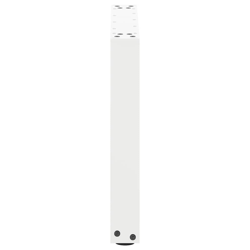 vidaXL Coffee Table Legs U-Shaped 2 pcs White 50x(42-43) cm Steel