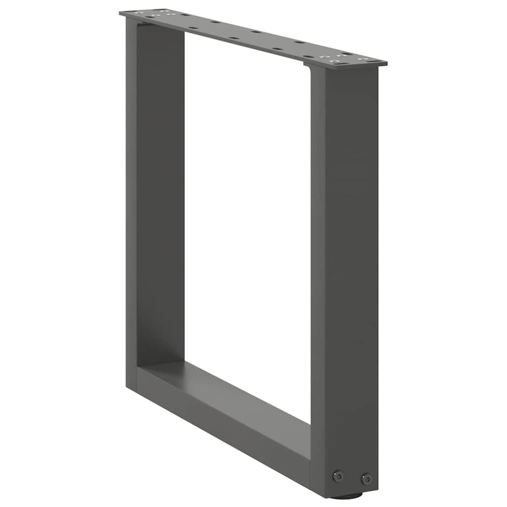 vidaXL Coffee Table Legs U-Shaped 2 pcs Anthracite 50x(42-43) cm Steel