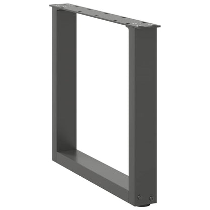 vidaXL Coffee Table Legs U-Shaped 2 pcs Anthracite 50x(42-43) cm Steel