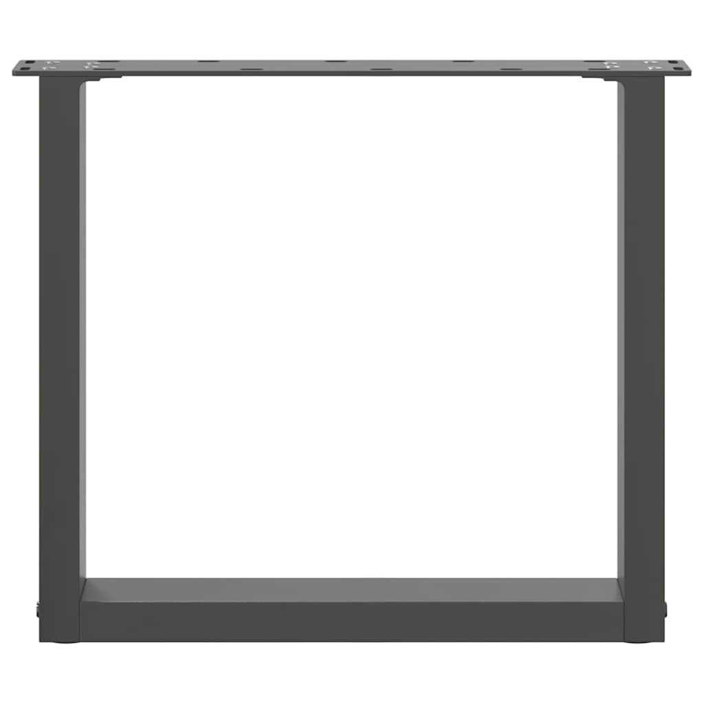 vidaXL Coffee Table Legs U-Shaped 2 pcs Anthracite 50x(42-43) cm Steel
