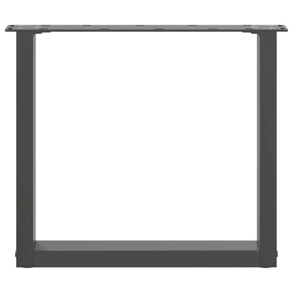 vidaXL Coffee Table Legs U-Shaped 2 pcs Anthracite 50x(42-43) cm Steel