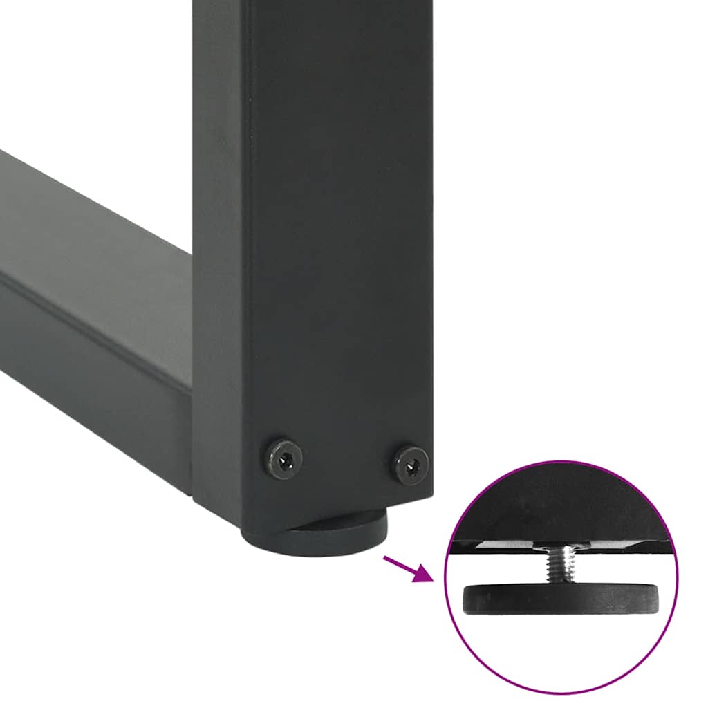 vidaXL Coffee Table Legs U-Shaped 2 pcs Anthracite 50x(42-43) cm Steel