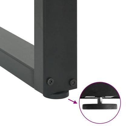 vidaXL Coffee Table Legs U-Shaped 2 pcs Anthracite 50x(42-43) cm Steel
