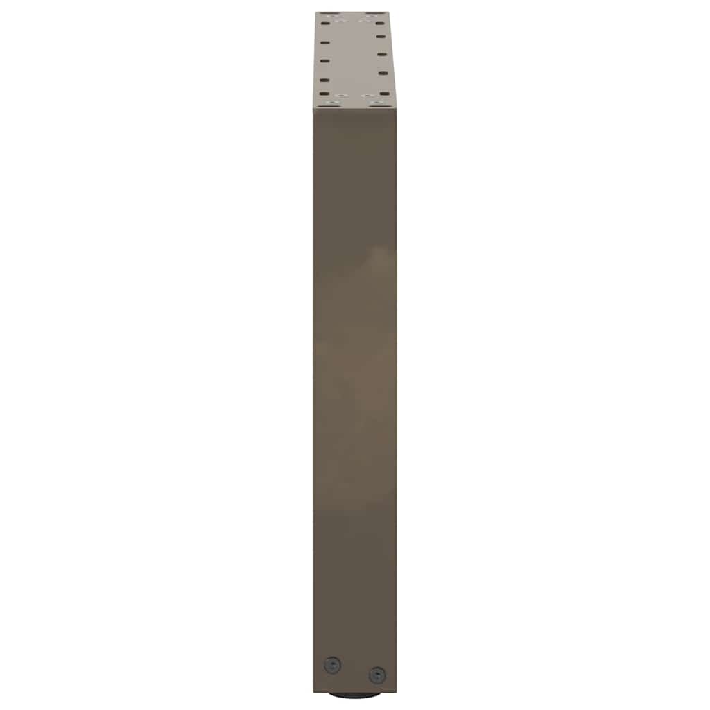 vidaXL Coffee Table Legs U-Shaped 2 pcs Natural Steel 50x(42-43) cm Steel
