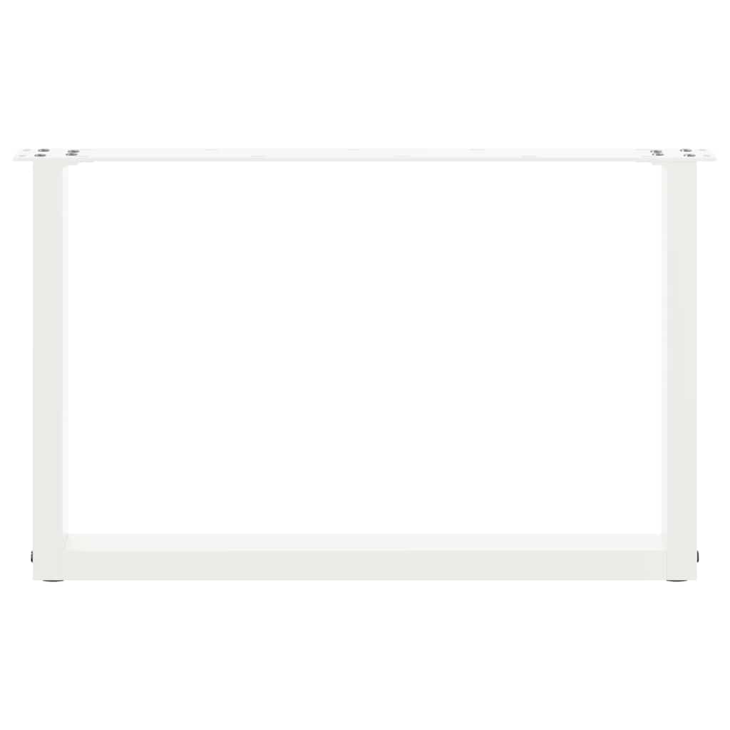 vidaXL Coffee Table Legs U-Shaped 2 pcs White 60x(42-43) cm Steel