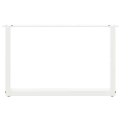 vidaXL Coffee Table Legs U-Shaped 2 pcs White 60x(42-43) cm Steel