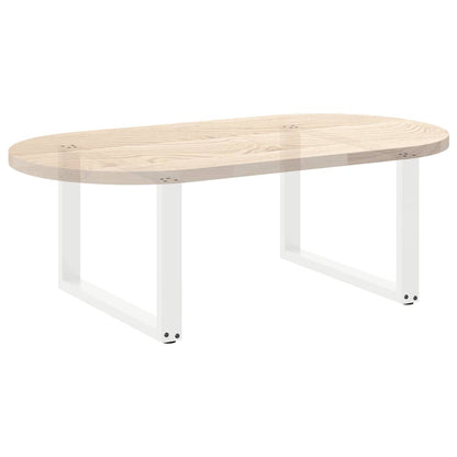vidaXL Coffee Table Legs U-Shaped 2 pcs White 60x(42-43) cm Steel