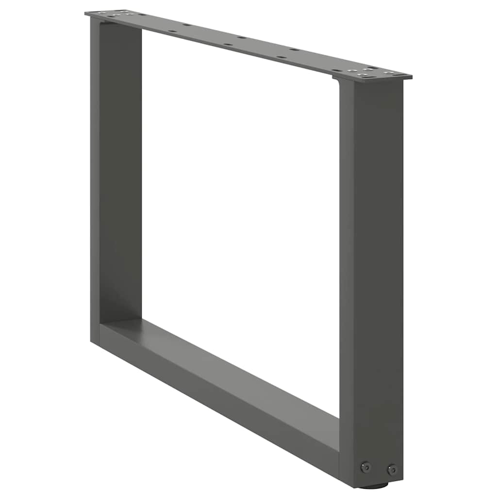 vidaXL Coffee Table Legs U-Shaped 2 pcs Anthracite 60x(42-43) cm Steel