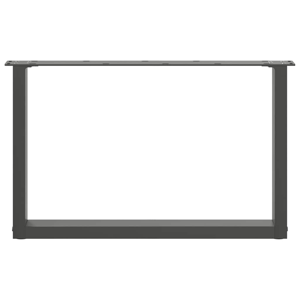 vidaXL Coffee Table Legs U-Shaped 2 pcs Anthracite 60x(42-43) cm Steel