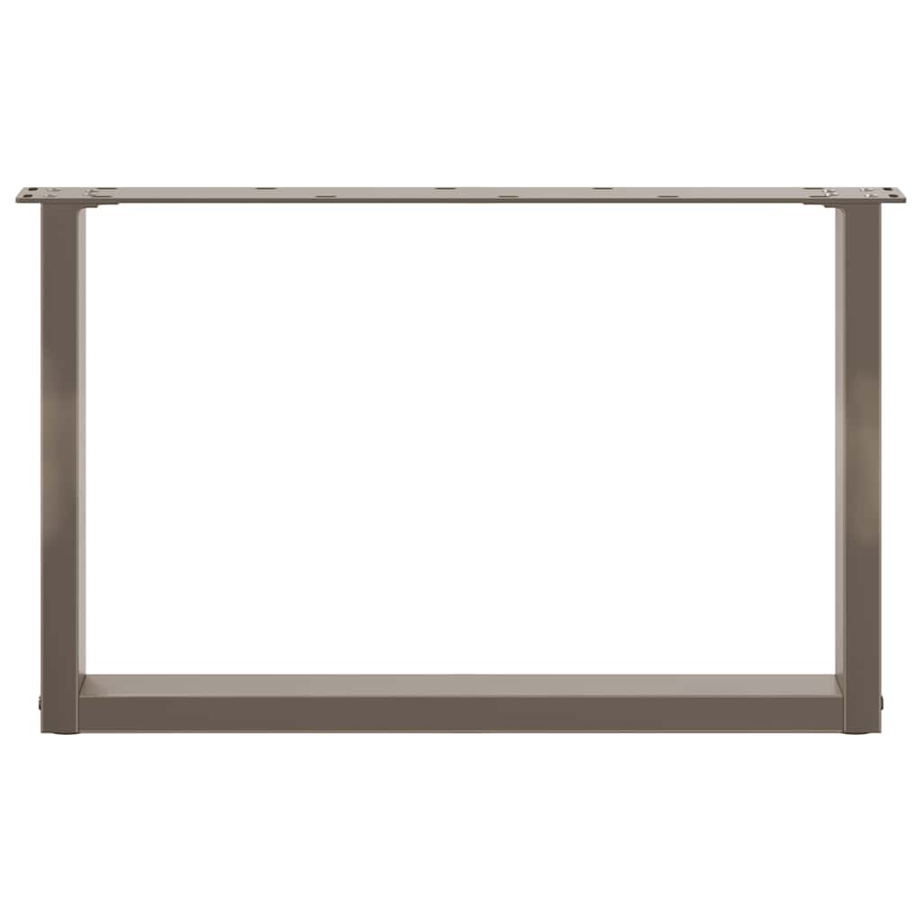 vidaXL Coffee Table Legs U-Shaped 2 pcs Natural Steel 60x(42-43) cm Steel