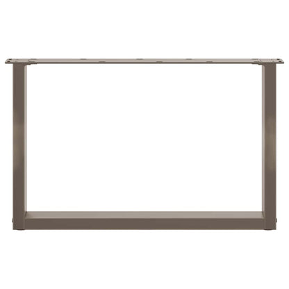 vidaXL Coffee Table Legs U-Shaped 2 pcs Natural Steel 60x(42-43) cm Steel
