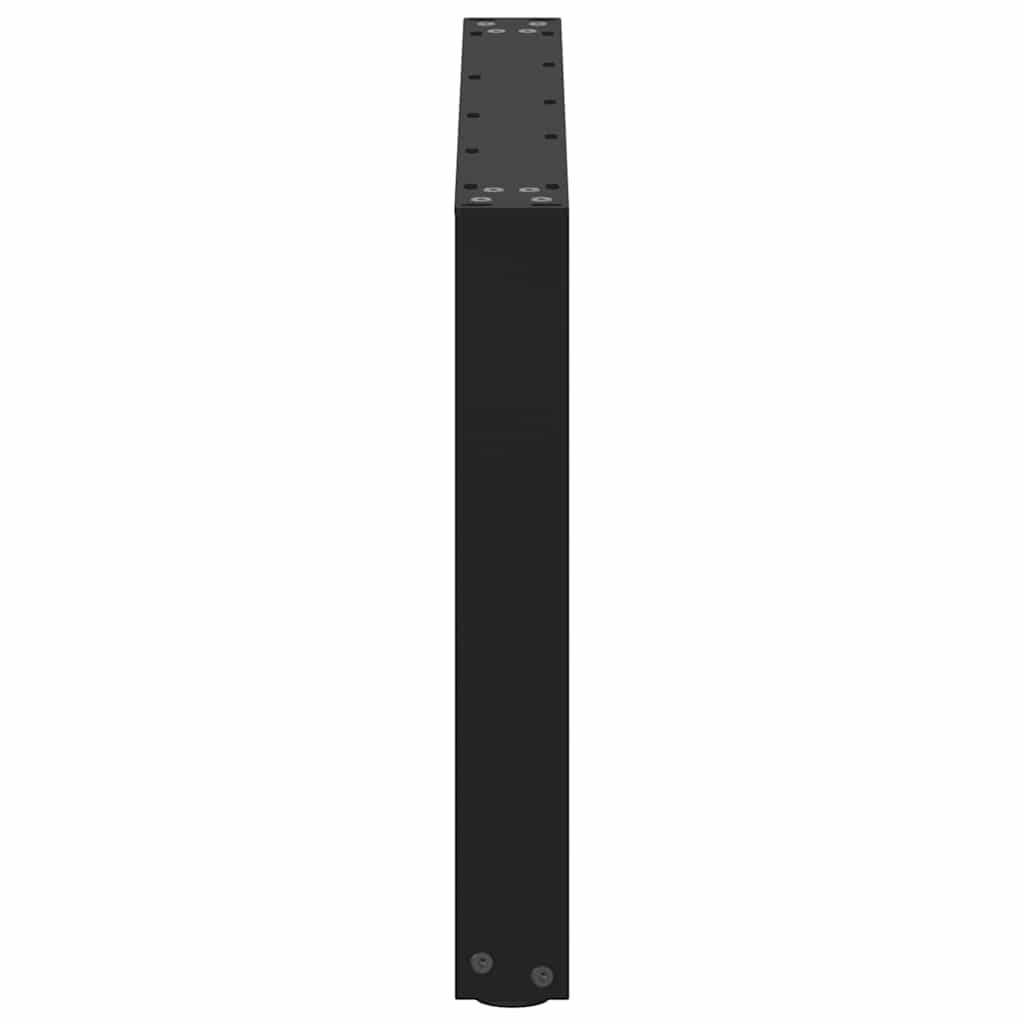 vidaXL Coffee Table Legs U-Shaped 2 pcs Black 70x(42-43) cm Steel