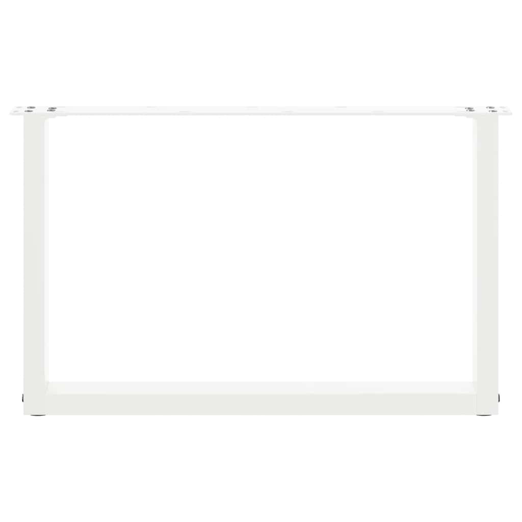vidaXL Coffee Table Legs U-Shaped 2 pcs White 70x(42-43) cm Steel