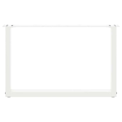 vidaXL Coffee Table Legs U-Shaped 2 pcs White 70x(42-43) cm Steel