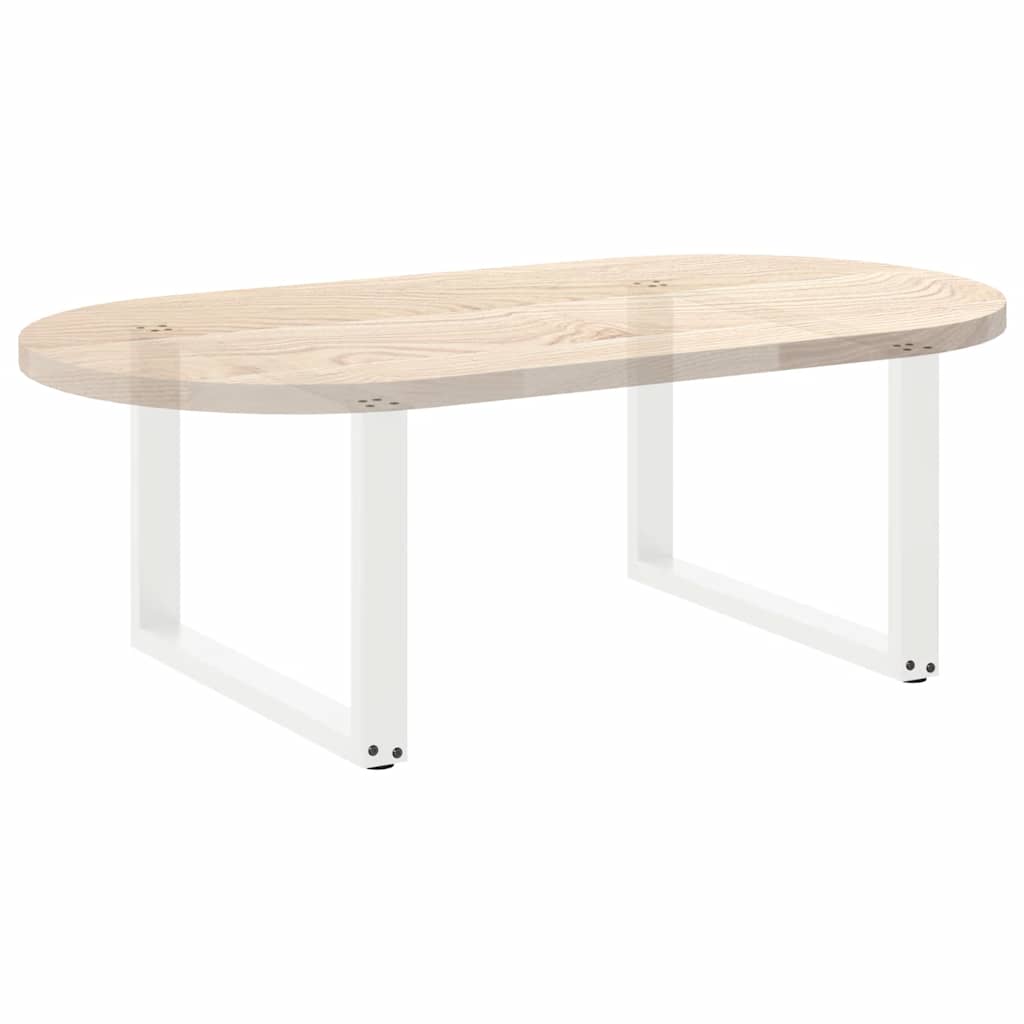 vidaXL Coffee Table Legs U-Shaped 2 pcs White 70x(42-43) cm Steel