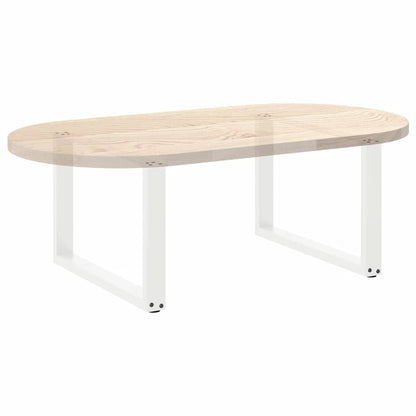 vidaXL Coffee Table Legs U-Shaped 2 pcs White 70x(42-43) cm Steel