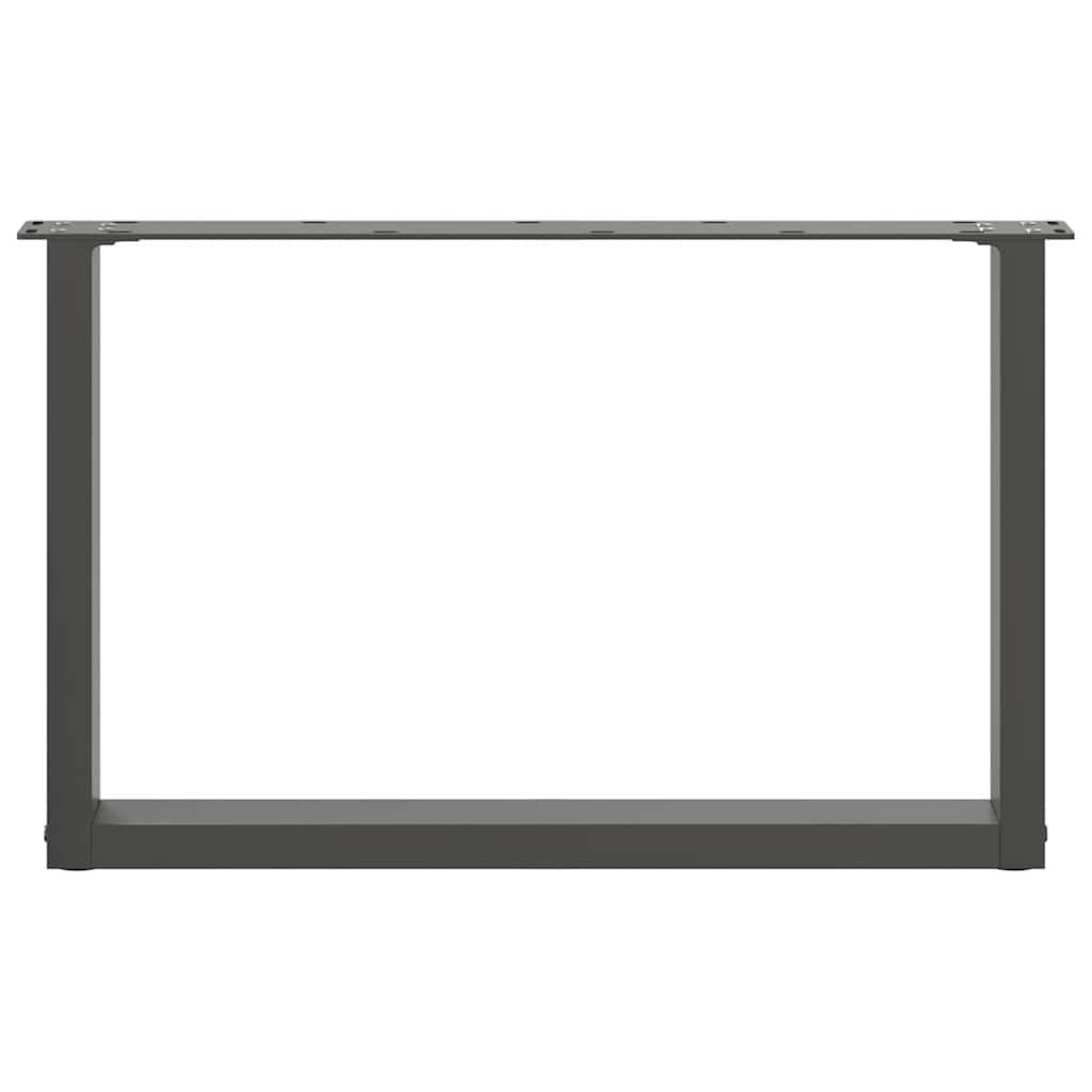 vidaXL Coffee Table Legs U-Shaped 2 pcs Anthracite 70x(42-43) cm Steel