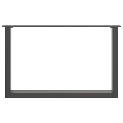 vidaXL Coffee Table Legs U-Shaped 2 pcs Anthracite 70x(42-43) cm Steel