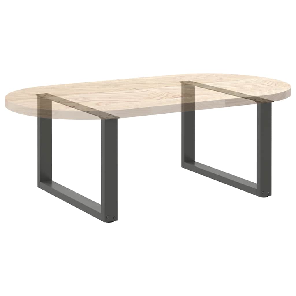vidaXL Coffee Table Legs U-Shaped 2 pcs Anthracite 70x(42-43) cm Steel