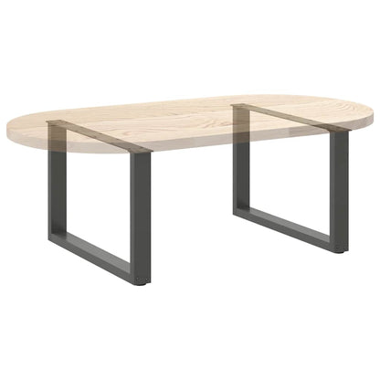 vidaXL Coffee Table Legs U-Shaped 2 pcs Anthracite 70x(42-43) cm Steel