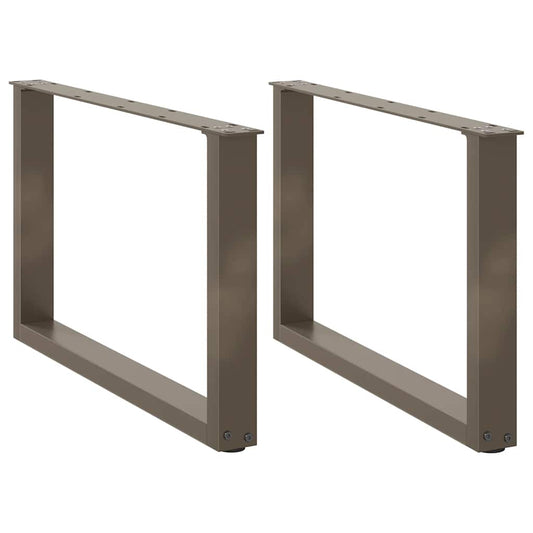 vidaXL Coffee Table Legs U-Shaped 2 pcs Natural Steel 70x(42-43) cm Steel