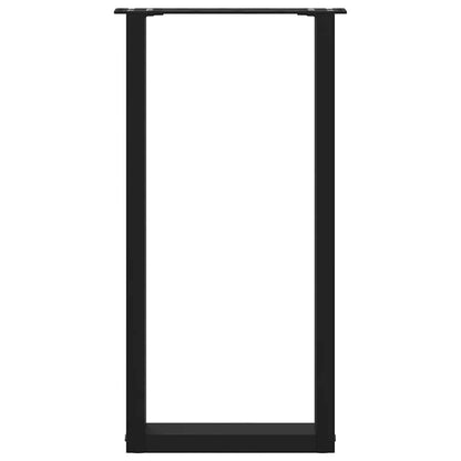 vidaXL Console Table Legs U-Shaped 2 pcs Black 28x(72-73) cm Steel