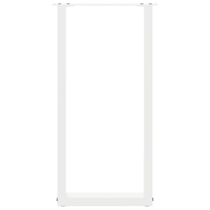 vidaXL Console Table Legs U-Shaped 2 pcs White 28x(72-73) cm Steel