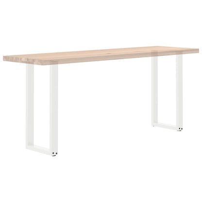 vidaXL Console Table Legs U-Shaped 2 pcs White 28x(72-73) cm Steel