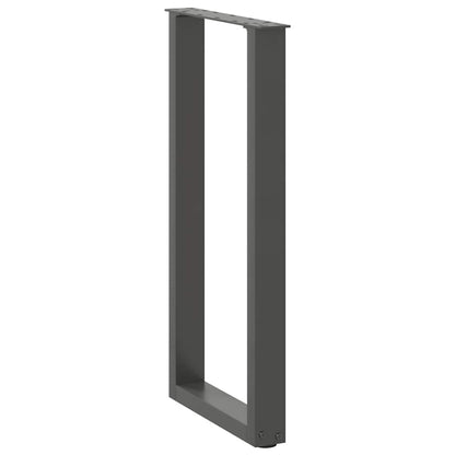 vidaXL Console Table Legs U-Shaped 2 pcs Anthracite 28x(72-73) cm Steel