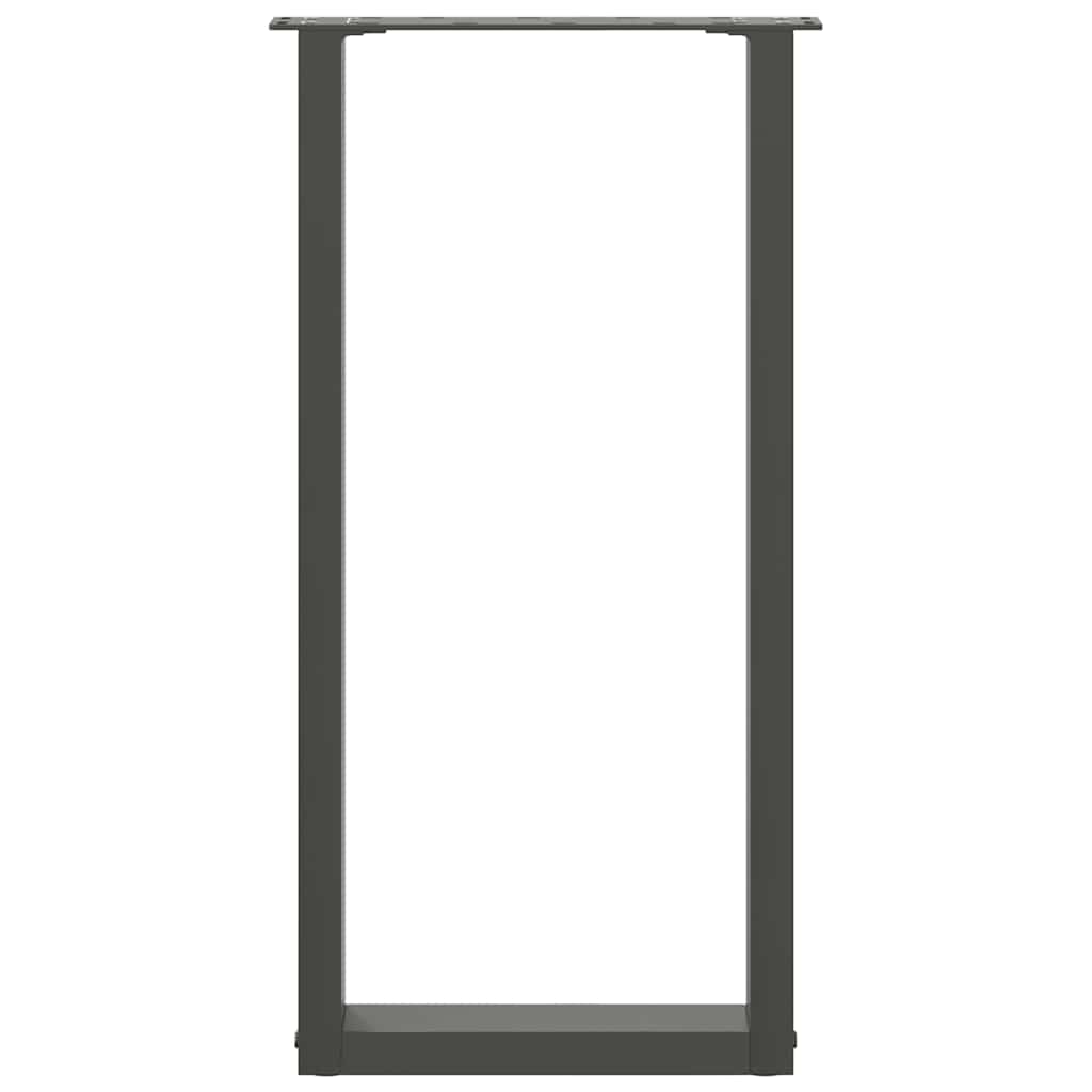 vidaXL Console Table Legs U-Shaped 2 pcs Anthracite 28x(72-73) cm Steel